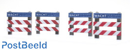 Dutch warning sign 'railroad crossing' "Wacht..." (H0)