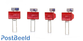 Letter Boxes Red (4pcs) (Ready-Made)
