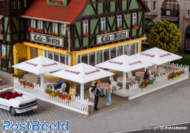 Beer garden sunshades (4 pcs)