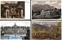 4 postcards with Olympic games promtional cancellations