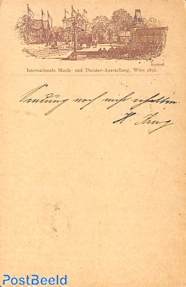 Illustrated postcard Music and Theater exposition 