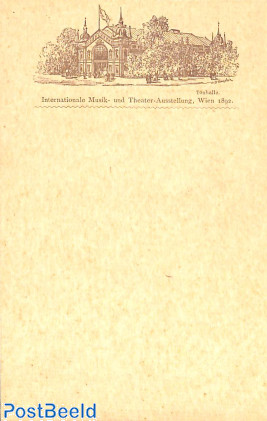 Illustrated postcard Music and Theater exposition 