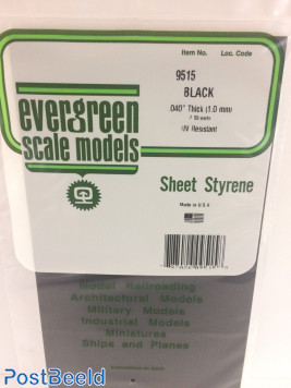 Smooth Plate 152x292mm - Black 1.0mm thick - 2 Sheets