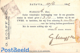 Postcard 5c BATAVIAASCH NIEUWSBLAD