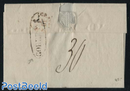 Express letter from Heerenveen to s Gravenhage, with oval canc. GORREDIJK