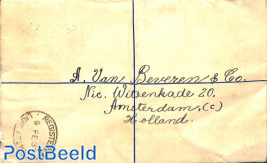 Registered letter, uprated to Holland