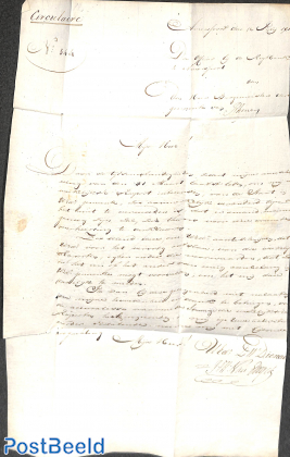 Folding letter from Amersfoort to Rhenen