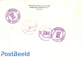 Registered envelope from Annahme to St.Louis