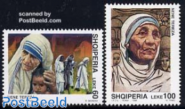Mother Theresa 2v, joint issue Italy