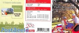 Parks & Gardens foil booklet
