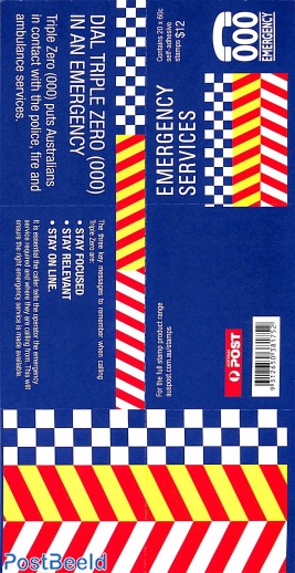 Emergency services, foil booklet