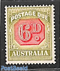 6d, postage due, stamp out of set