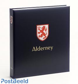 Luxus Binder Briefmarken Album Alderney I