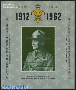 Special sheet 50 Years scouting, no postal value