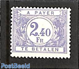 2.40fr, postage due, Stamp out of set