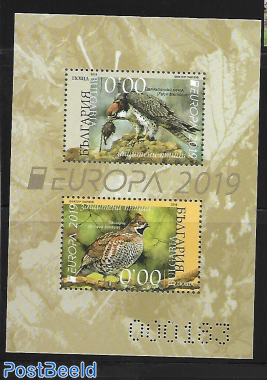 Europa birds, s/s, special print. Not valid for Postage.