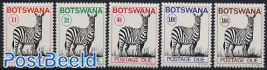 Postage due 5v, Zebra, perf. 14.25:14