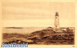 Illustrated prepaid postcard 2c, Louisburg lighthouse