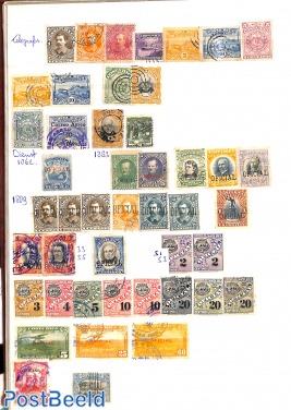 1 page with stamps Costa Rica o/* Telegraph, On Service
