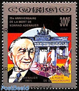 Konrad Adenauer overprint