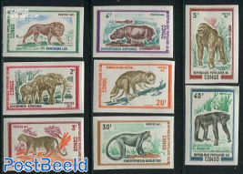Wild animals 8v imperforated