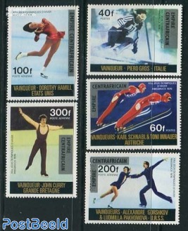 Winter Olympic Games, Overprints 5v