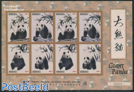 Panda bears minisheet