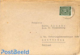 envelope and letter to Amsterdam