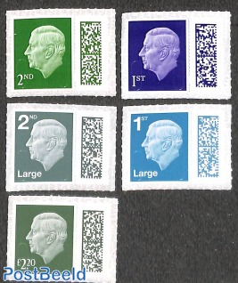 Definitives, king Charles III 5v s-a
