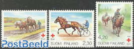Red Cross, horses 3v