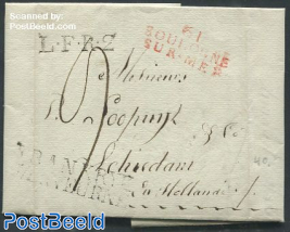 Folding letter from Blougne-sur-Mer to Schiedam, Holland