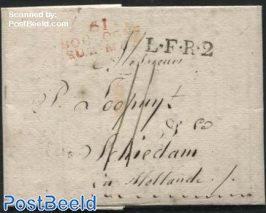 Folding letter from Boulogne sur Mer to Schiedam