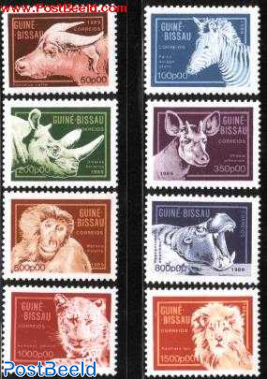 Definitives, animals 8v