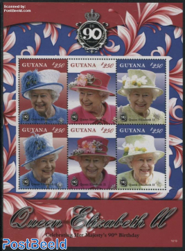 Queen Elizabeth 90th Birthday 6v m/s