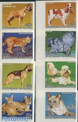 Dogs & cats 8v, imperforated