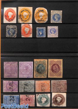 Lot Victoria stamps */o, India