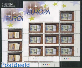 Europa, poster art 2 minisheets