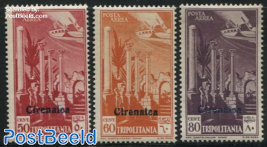 Cirenaica, Airmail 3v