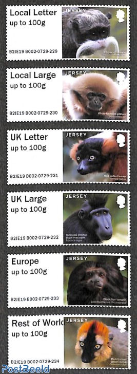Automat stamps 6v, Animals