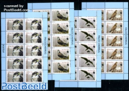 Birds of prey, WWF 4 minisheets (=10 sets)