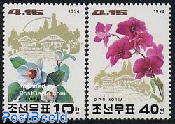 Kim Il Sung 82nd birthday 2v