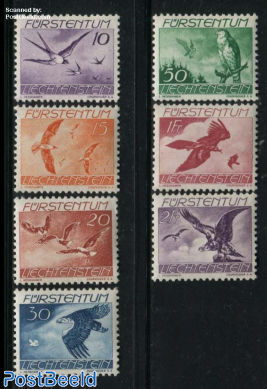 Airmail definitives, birds 7v