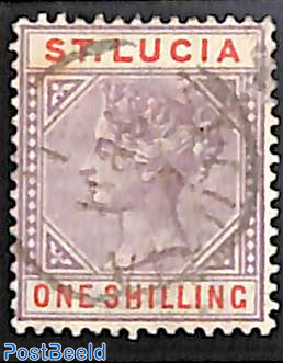 1sh, plate I, Stamp out of set
