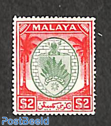Negri Sembilan, $2, stamp out of set