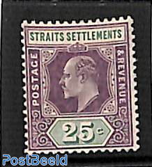 Straits Settlements, 25c, stamp out of set