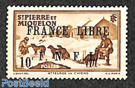 10c, FRANCE LIBRE, stamp out of set