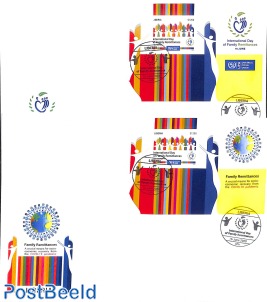 Family remittances 2 s/s FDC (2 covers)