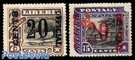 On Service, overprints 2v