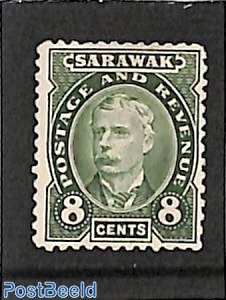 Sarawak, 8c, Stamp out of set, without gum