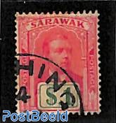 Sarawak, 1$, without WM, Stamp out of set